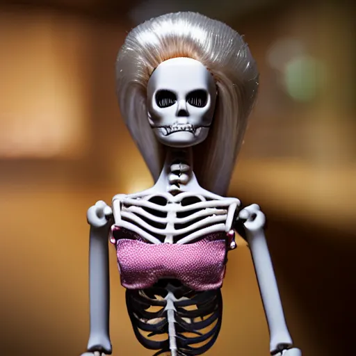 Prompt: realistic barbie skeleton 3 5 mm realistic light 8 k
