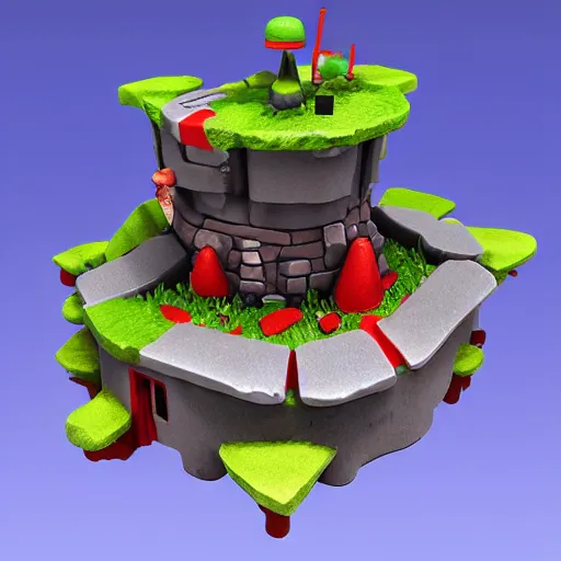 Prompt: a clash royale model of a fungal prison