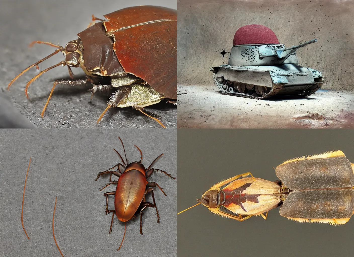 Prompt: cockroach as tank