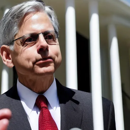 Prompt: attorney general merrick garland delivers a statement four days after the fbi conducted a search of former president trump ’ s home in florida.