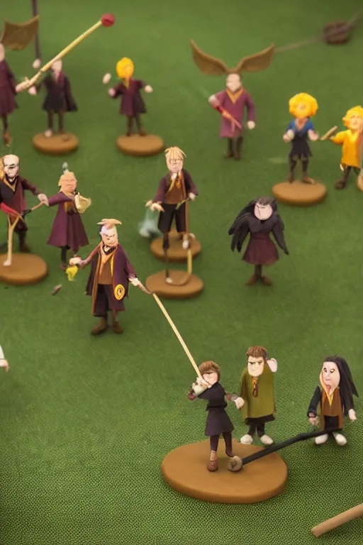 harry potter playing quidditch, claymation, stop | Stable Diffusion