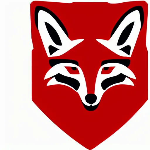 Image similar to military logo that involves foxes, white and red color scheme