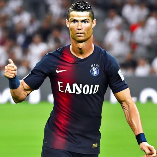 Image similar to cristiano ronaldo as a paris saint german player