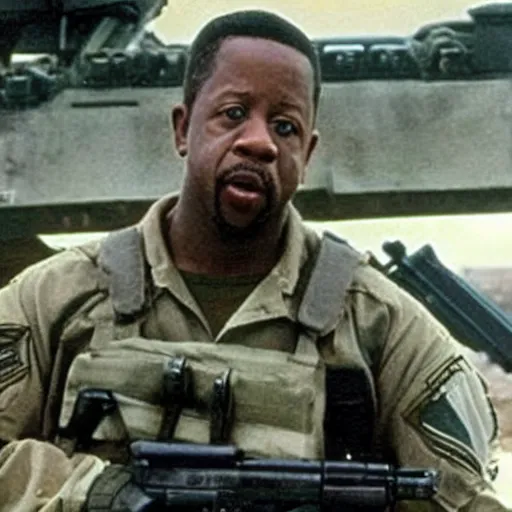 Prompt: martin lawrence as a marine in ALIENS