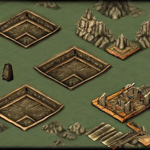 Image similar to skyrim re - imagined as an isometric top down game