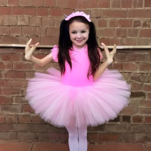 Image similar to victoria's secret ballerina, symmetrical face, tutu, pointe shoes