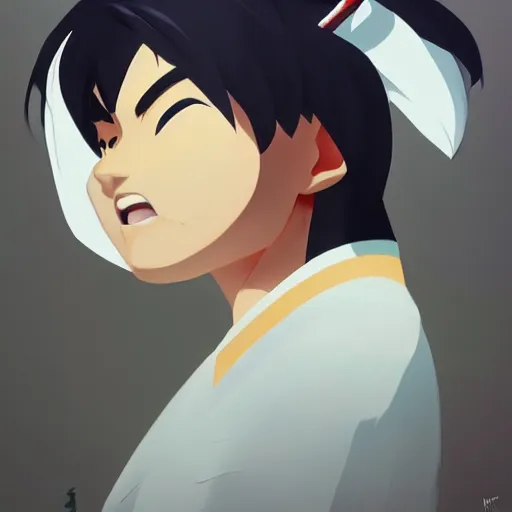 Image similar to face icon stylized minimalist inuyasha, loftis, cory behance hd by jesper ejsing, by rhads, makoto shinkai and lois van baarle, ilya kuvshinov, rossdraws global illumination