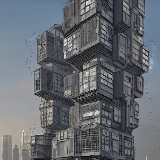 Image similar to ear 2100 soviet cyberpunk buildings by Escher 8k hd hyperreality detailed architecture unnatural angles intertwined