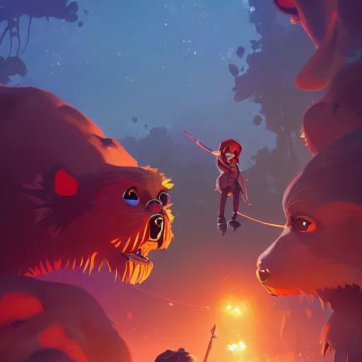 Image similar to hero world ewoks, behance hd by jesper ejsing, by rhads, makoto shinkai and lois van baarle, ilya kuvshinov, rossdraws global illumination