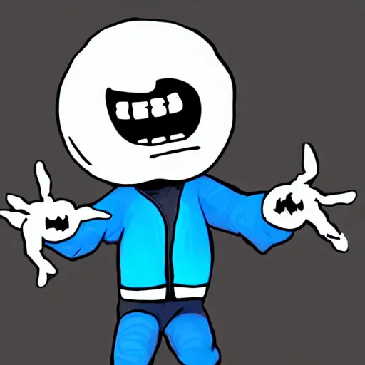 Image similar to sans from undertale doing a whip and nae nae