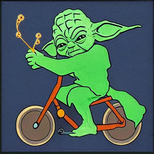 Prompt: yoda riding a unicycle