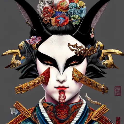 Image similar to samurai batman, dark fantasty :: by Martine Johanna and and Chie Yoshii and Casey Weldon and Guillermo del toro :: ornate, dynamic, particulate, rich colors, intricate, elegant, highly detailed, centered, artstation, smooth, sharp focus, octane render, 3d