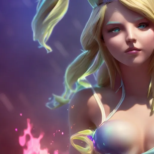 Image similar to pool party lux ( league of legends ), 3 d octane render trending on artstartion