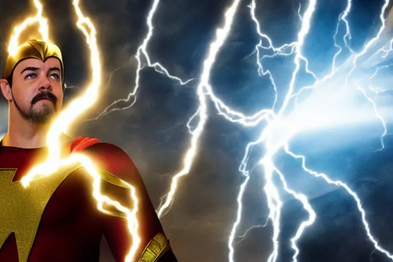 Image similar to david sandberg as shazam from shazam ( 2 0 1 9 ), cinematography