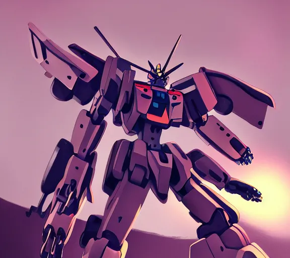 Prompt: a robot building a model Gundam, beautiful digital painting by Hayao Miyazaki, Studio Ghibli, high quality, masterpiece, artstation