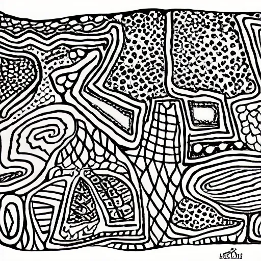 Prompt: zentangle by jean dubuffet