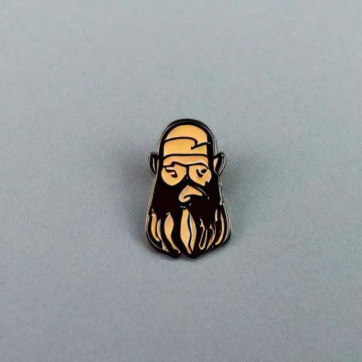 Prompt: gimli enamel pin