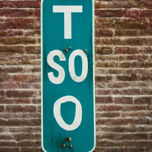 Image similar to stop sign ombre blue green