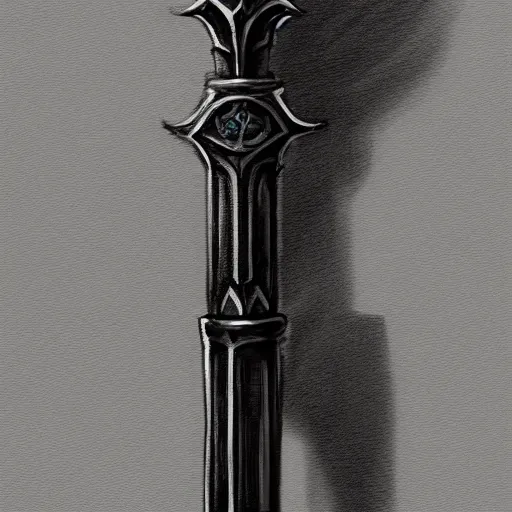 Prompt: a small dagger made of shadow, concept art, detailed, digital art,