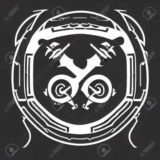 Prompt: vector symbol for a fictional guild of a salamander, iconic, clean, white background, artstation, symbolic, monochrome