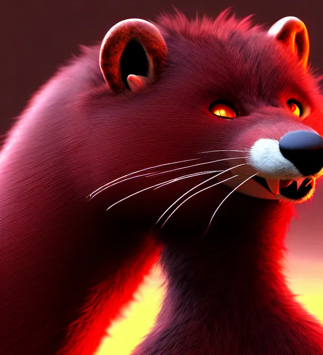 Image similar to furry - male - red - black - weasel - geistcaller - fursona uhd ue 5 visual novel pc game expressions, photorealistic