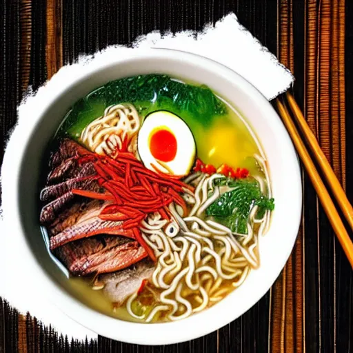 Image similar to Bowl of ramen in the style of a comic book