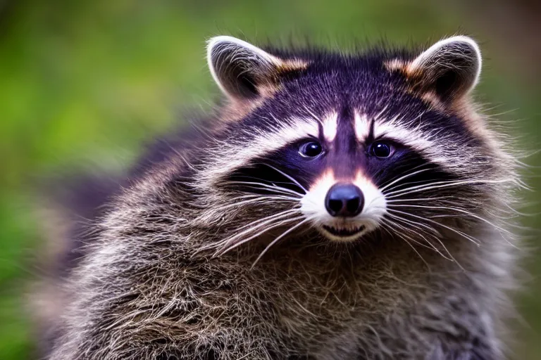 Image similar to a racoon cat!!! hybrid! hyper realistic!! realistic lighting!! wildlife photographer of the year!!! bold natural colors, national geographic, hd, wide angle, 8 k