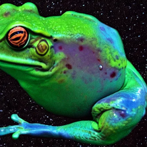Image similar to nebula in the shape of a frog