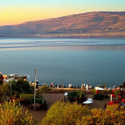 Image similar to sea of galilee at sunset