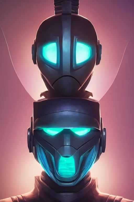 Image similar to epic mask helmet robot ninja portrait stylized as fornite style game design fanart by concept artist gervasio canda, behance hd by jesper ejsing, by rhads, makoto shinkai and lois van baarle, ilya kuvshinov, rossdraws global illumination radiating a glowing aura global illumination ray tracing hdr render in unreal engine 5