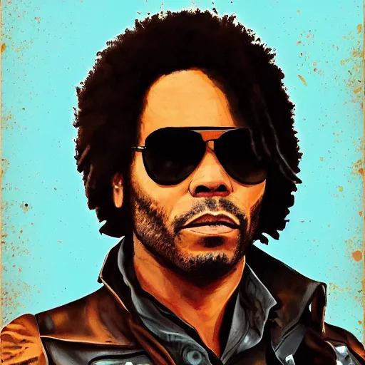 Image similar to detailed accurate portrait of lenny kravitz as han solo, star wars movie still, high resolution image, dc comics art style, deviantart trends, 8 k