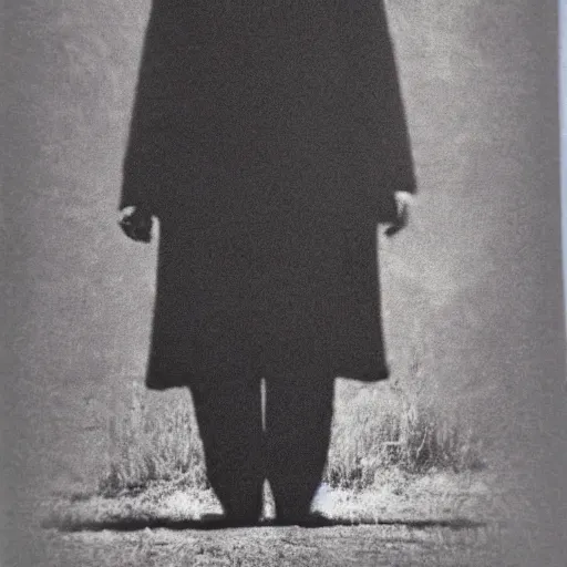 Image similar to creepy scary horror terror dream dark mezzotint slender man old photograph cursed