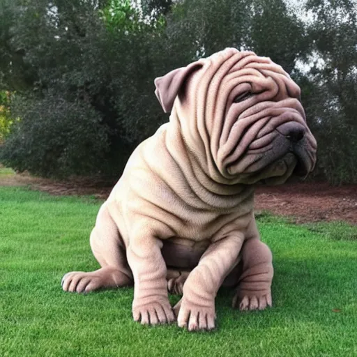 Image similar to smooth skin shar pei dog