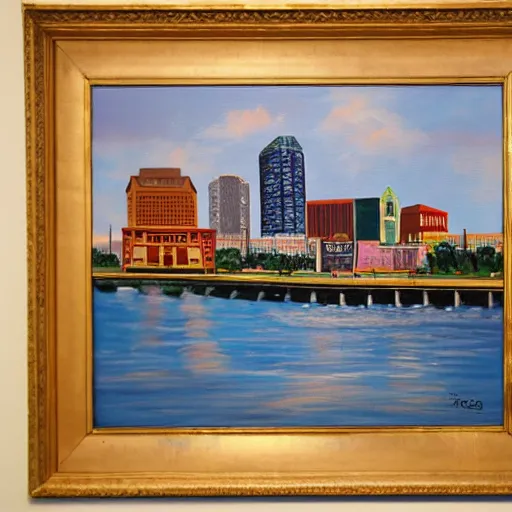 Prompt: a painting of Milwaukee Wisconsin