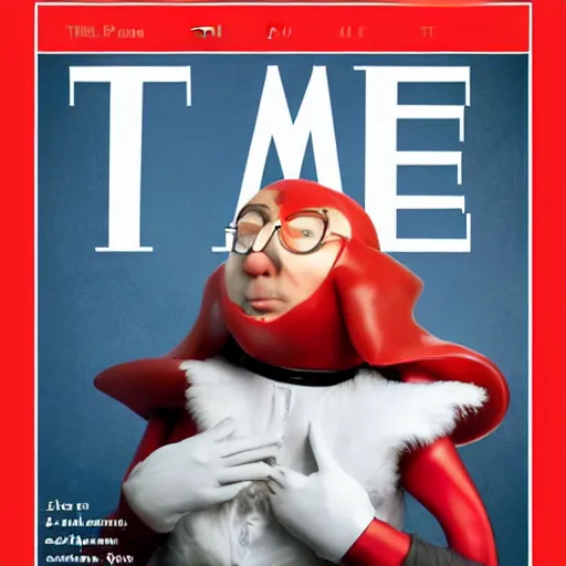 Prompt: doctor eggman from the sonic franchise as person of the year on the cover of time magazine.