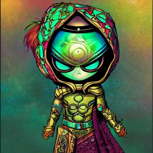 Image similar to Mysterio, artwork by Jasmine Becket-Griffith,