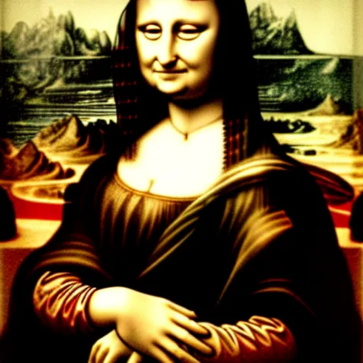 Prompt: hyperrealistic fractal surrealistic psychodelic Mona Lisa by Da Vinci