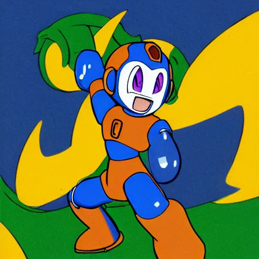 Prompt: megaman as monster