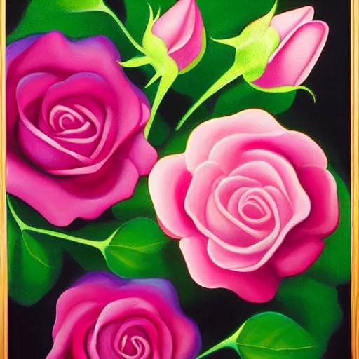 Neon Rose - Mac Tabilis - Digital Art, Flowers, Plants, & Trees, Flowers,  Flowers I-Z, Roses - ArtPal