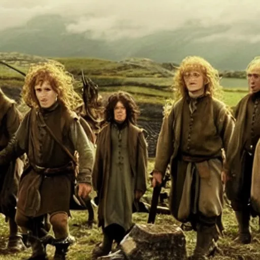 Image similar to they're taking the Hobbits to Isengard, to Isengard!