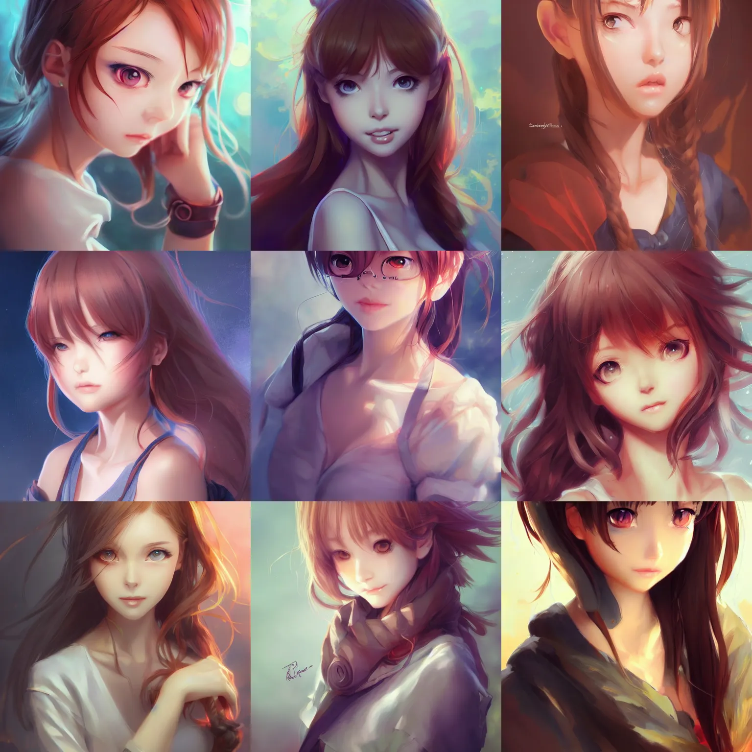 Prompt: cute girl beautiful anime portrait , by Stanley Artgerm Lau, WLOP, Rossdraws, James Jean, Andrei Riabovitchev, Marc Simonetti, and Sakimichan, tranding on artstation