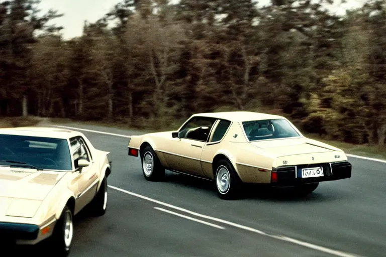 Prompt: 1978 Volvo ((TransAm)), movie still, speed, cinematic Eastman 5384 film