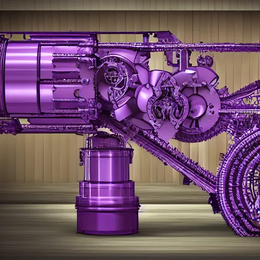 Prompt: large purple intricate machine photorealistic