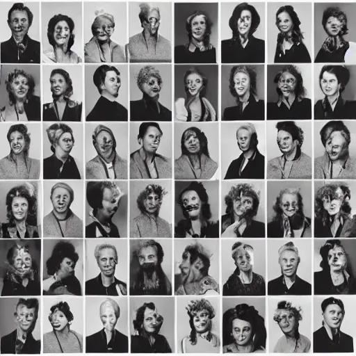 Image similar to a mix of all the people named Harrold, studio photography by Richard Avedon