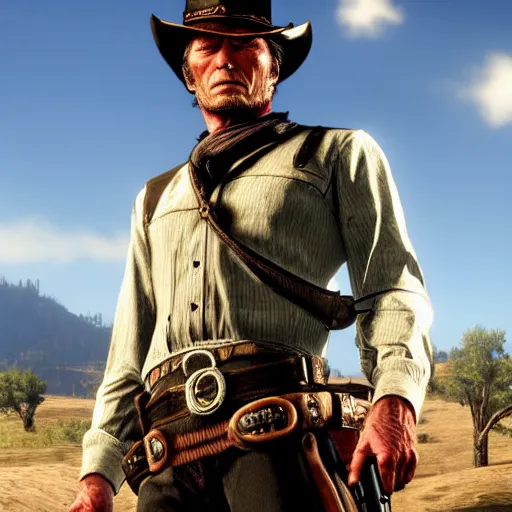 Image similar to clint eastwood in red dead redemption 2 hd