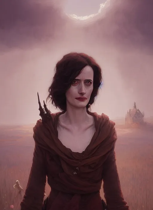 Prompt: highly detailed portrait of eva green in pathologic, stephen bliss, unreal engine, fantasy art by greg rutkowski, loish, rhads, ferdinand knab, makoto shinkai and lois van baarle, ilya kuvshinov, rossdraws, tom bagshaw, global illumination, radiant light, detailed and intricate environment