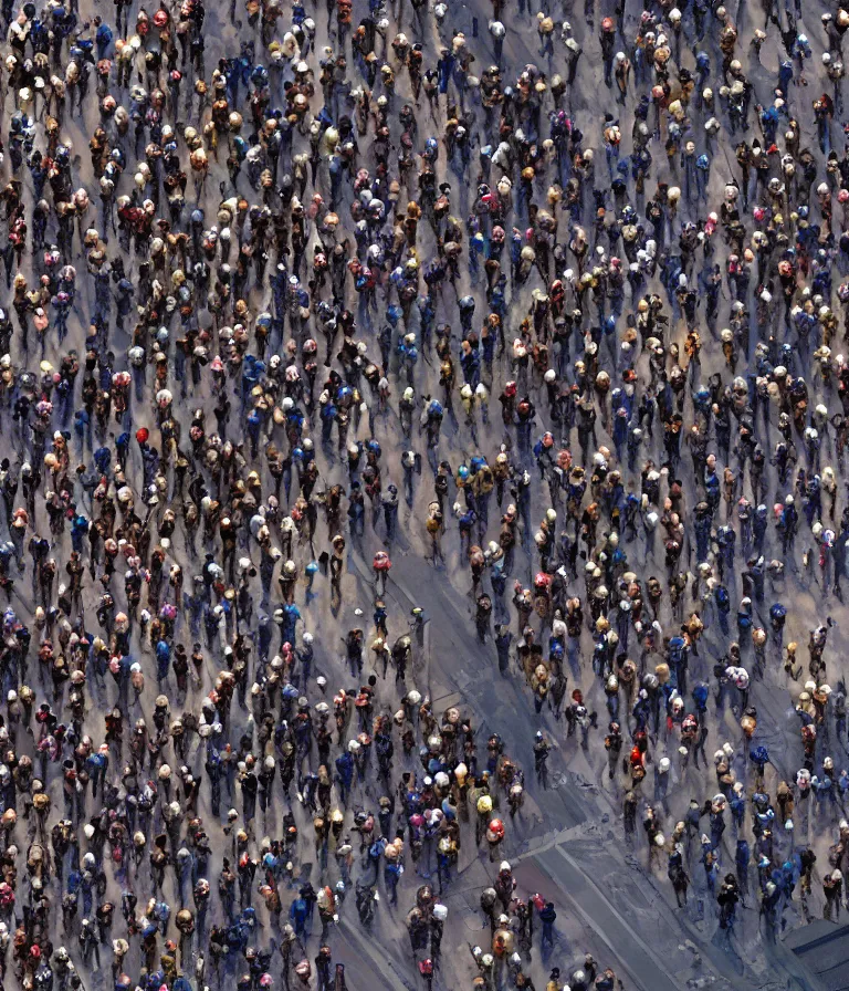 Image similar to a beautiful hyperrealistic detailed 3D render of a riot with crowds filling the streets, by Anton Otto Fischer, Atey Ghailan, genzoman, unreal engine, octane render, gigantic, 3D, brilliantly coloured, intricate, ultra wide angle, trending on artstation, embers, smoke, dust, dusk, volumetric lighting, HDR, polished, micro details, ray tracing, 8k