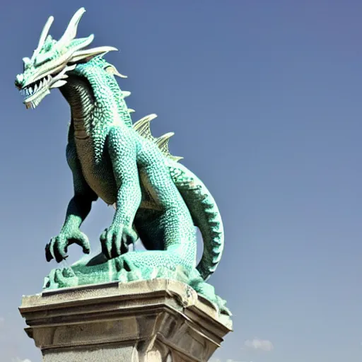 Image similar to statue of a dragon