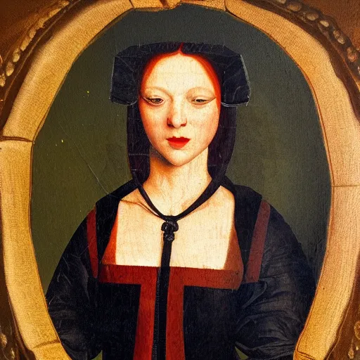 Prompt: a renaissance style portrait painting of demon