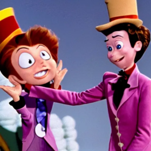 Image similar to A still of Jimmy Neutron in Willy Wonka